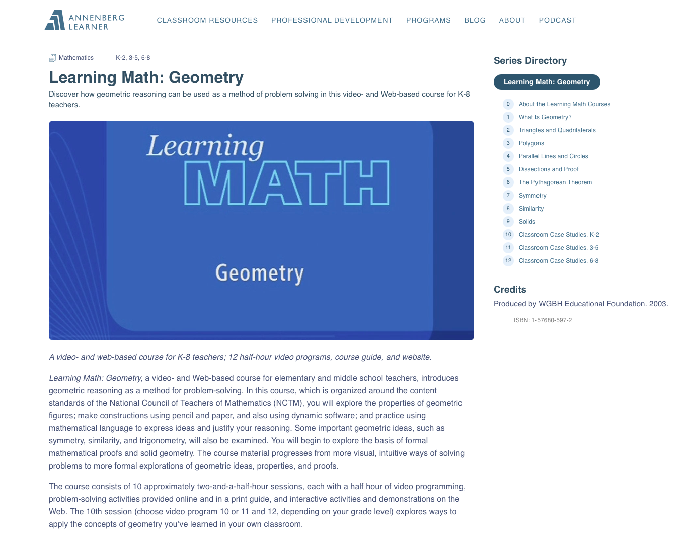 LearningMath: Geometry course