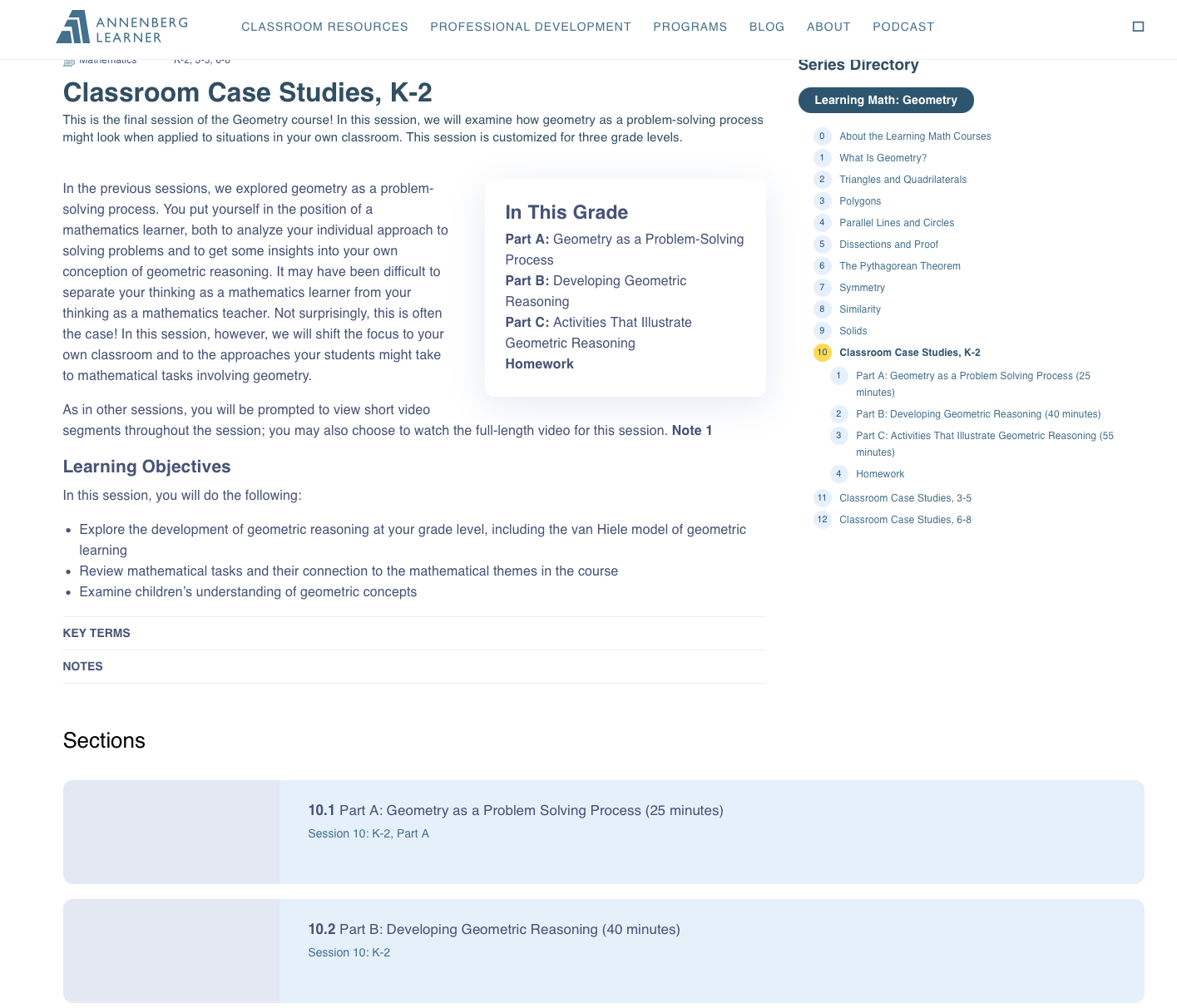 LearningMath: Geometry course